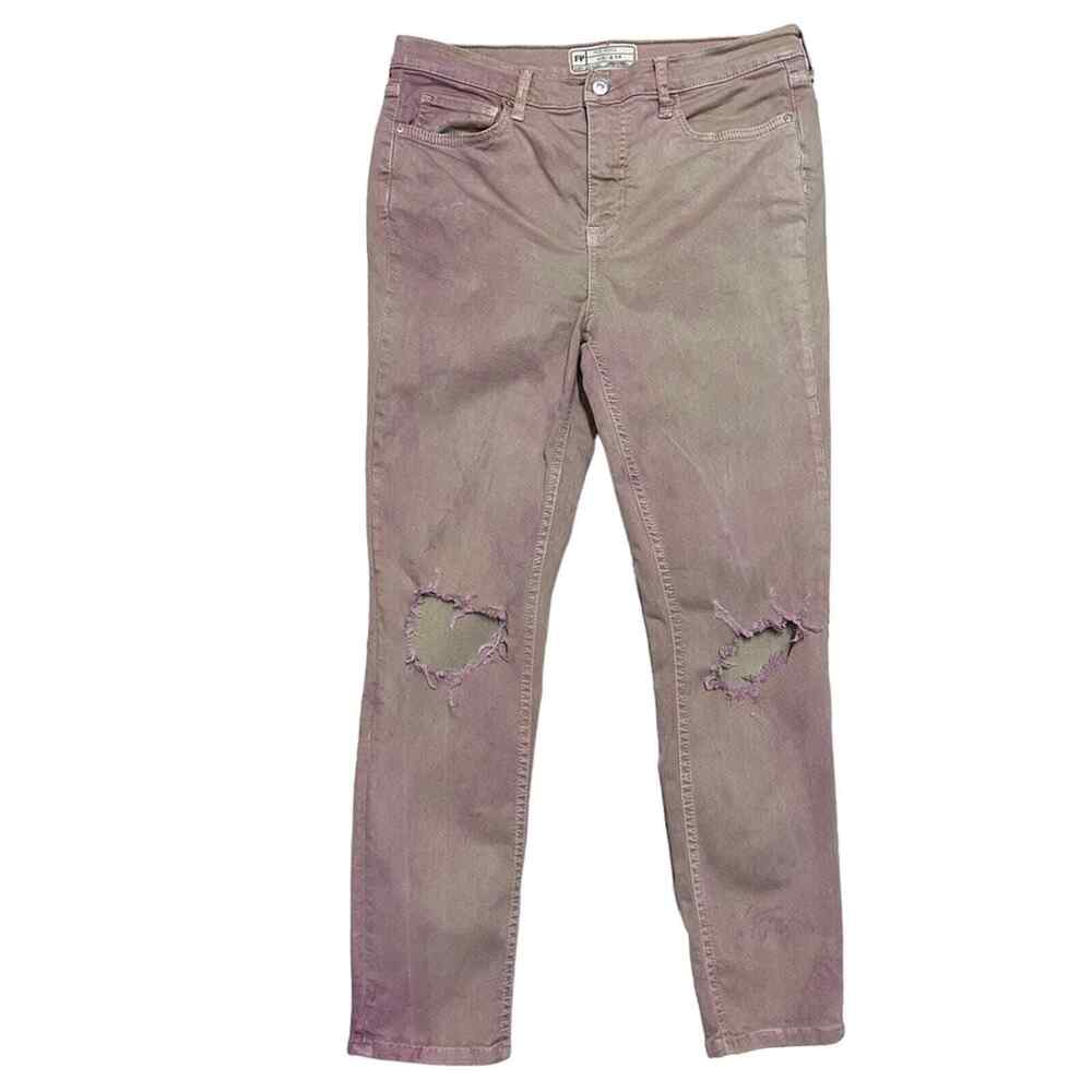 Free People Busted Knee Skinny Stretch Jeans Woman's Size 31